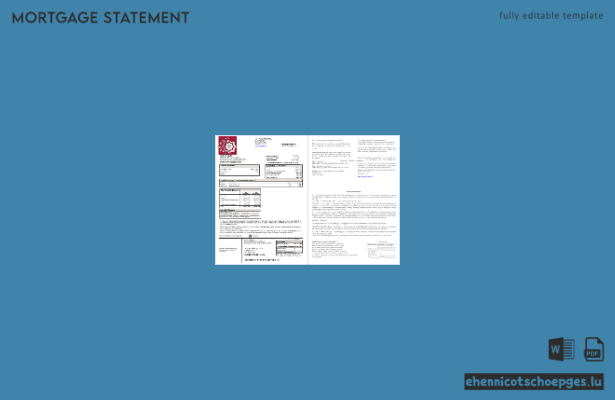 Beispielansicht eines Hypothekenauszugs der Syrian Cham Bank in Word- und PDF-Formaten